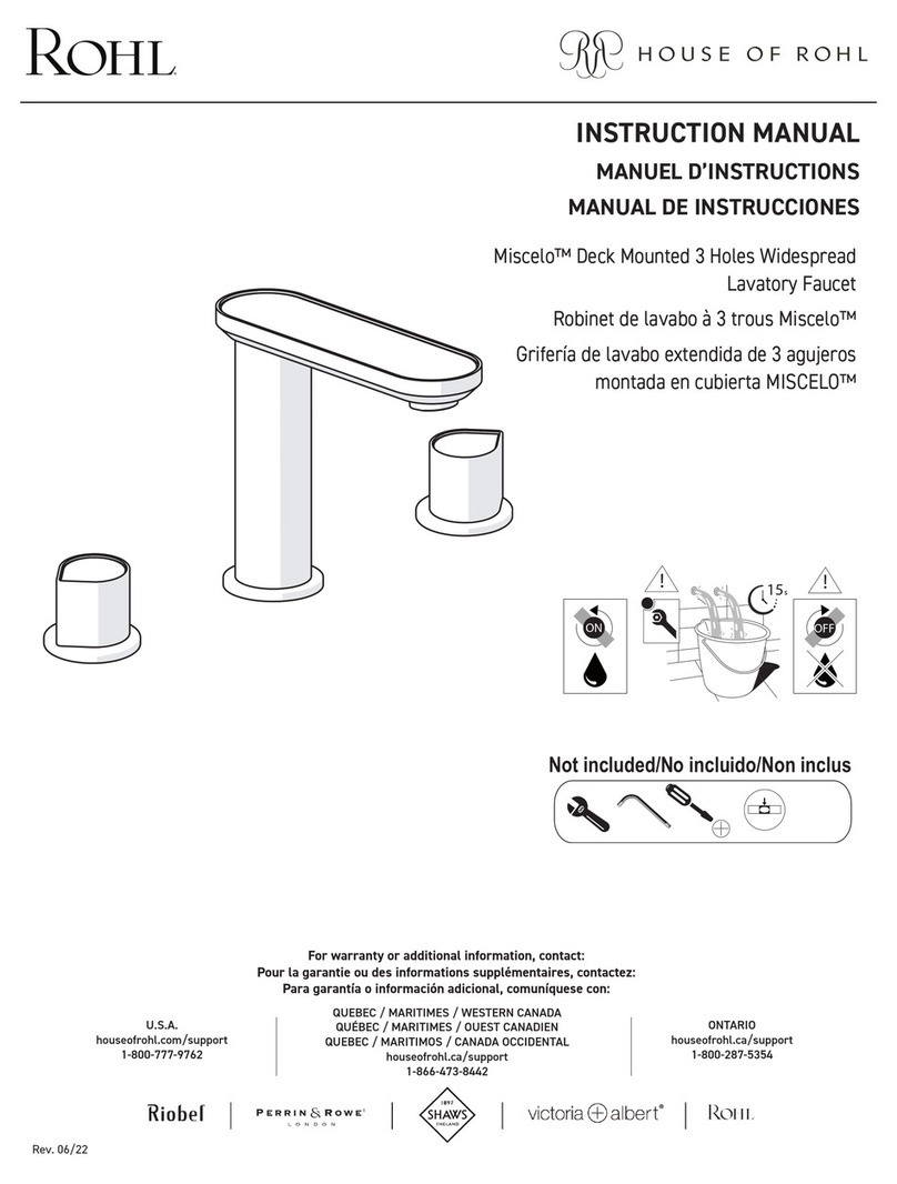 Rohl Miscelo MI09D3SDMB instruction manual