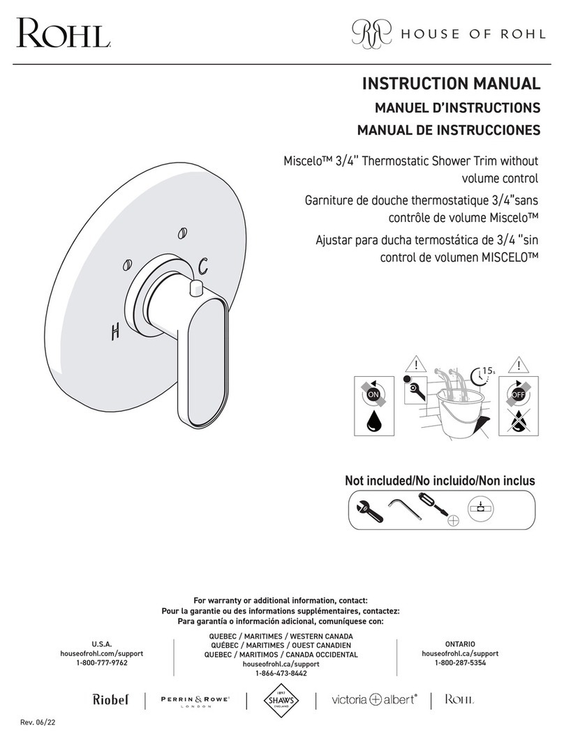 Rohl Miscelo MI12W2SDSTN instruction manual