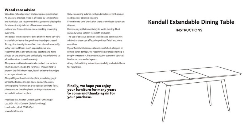 Dunelm Kendall Extendable Dining Table User manual