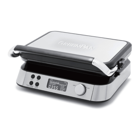GreenPan 2-SQUARE WAFFLE MAKER user guide