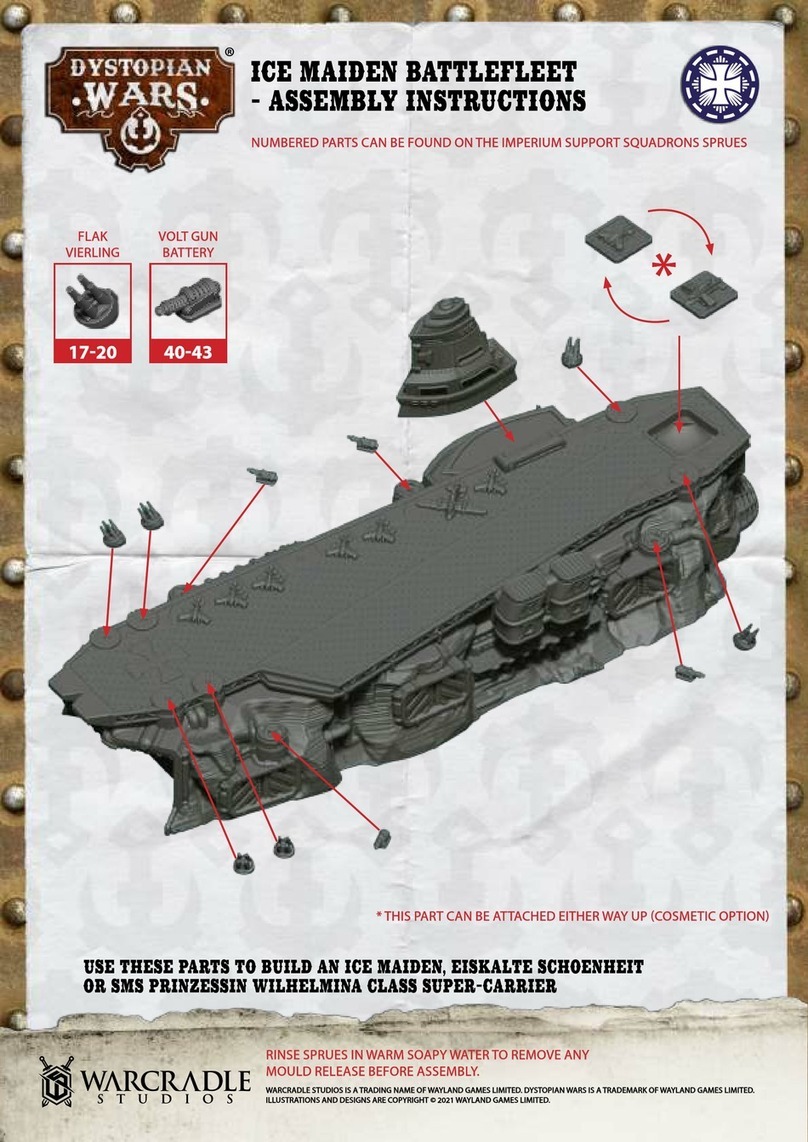 WARCRADLE STUDIOS DYSTOPIAN WARS ICE MAIDEN BATTLEFLEET Assembly instructions WARCRADLE STUDIOS DYSTOPIAN WARS ICE MAIDEN BATTLEFLEET Assembly instructions