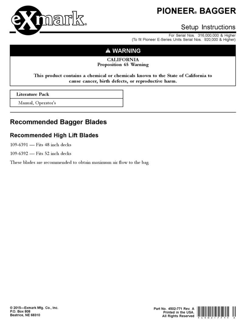 Exmark PIONEER BAGGER Manual