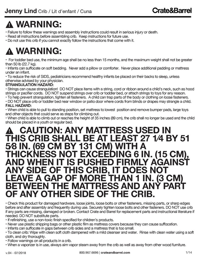 Crate&Barrel Jenny Lind User manual Crate&Barrel Jenny Lind User manual