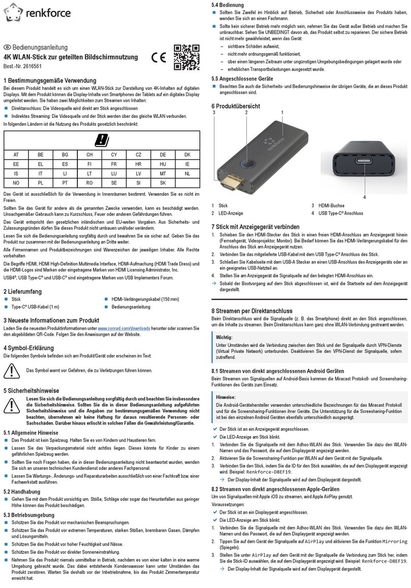 Renkforce 2616561 User manual