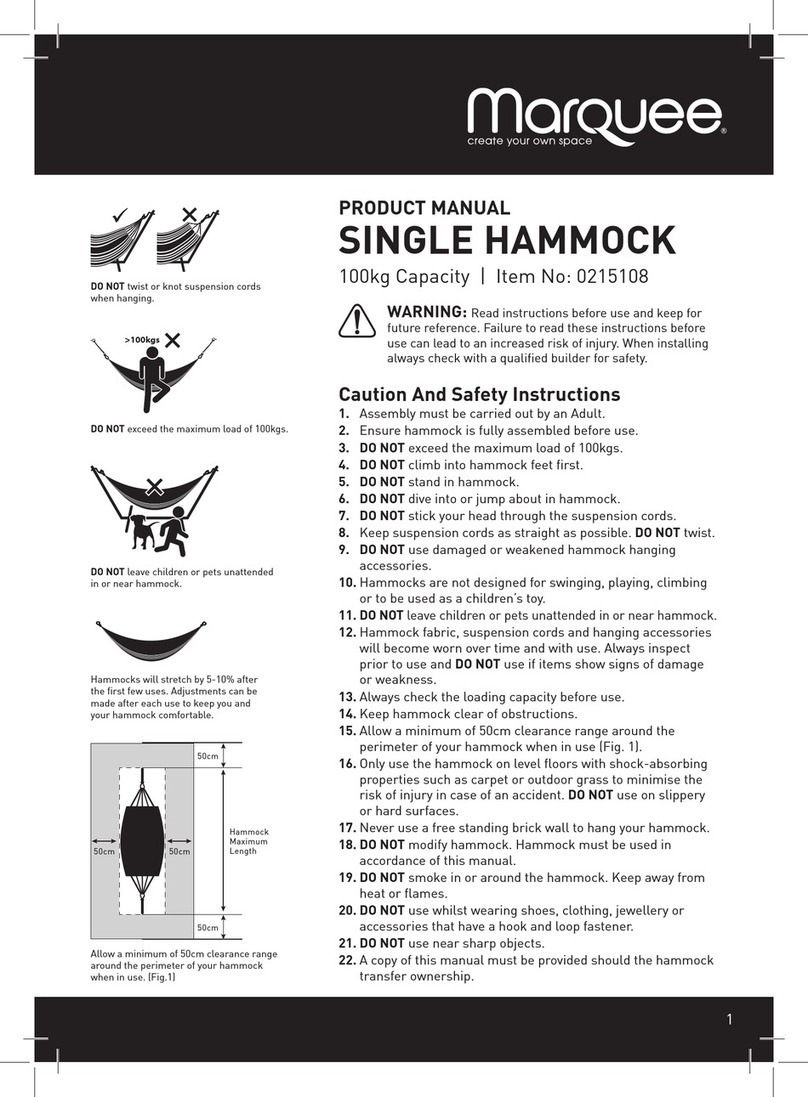 Marquee 0215108 product manual