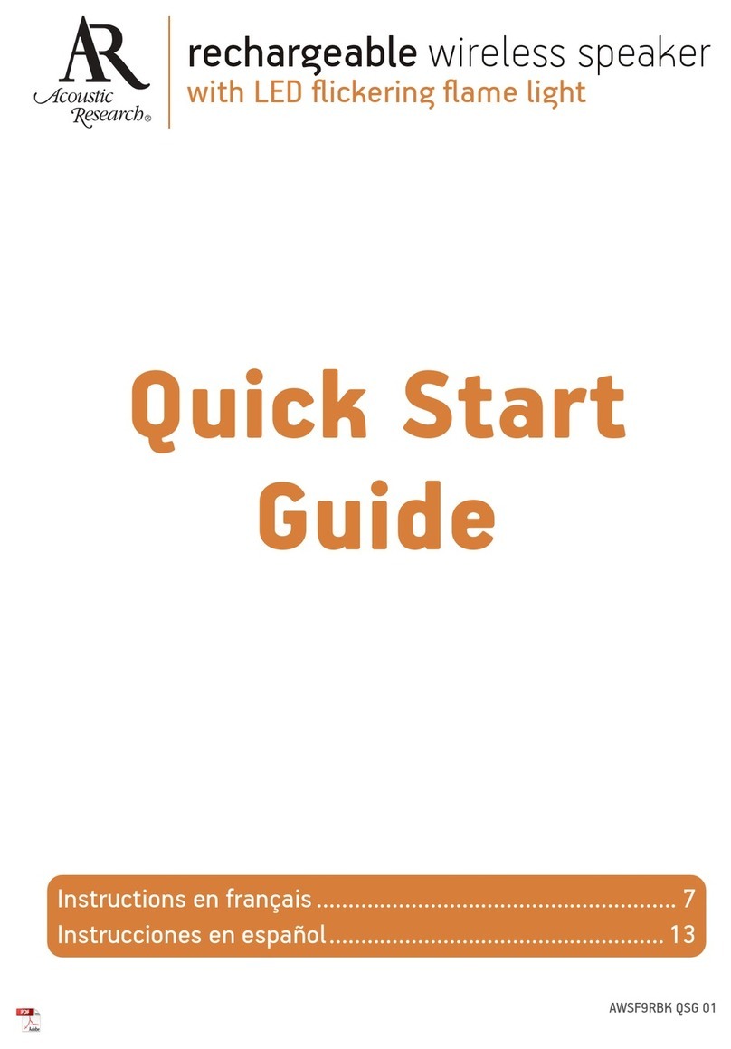 Acoustic Research AWSF9R quick start guide