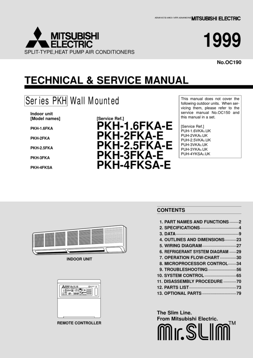 Mitsubishi Electric Mr.SLIM PKH-1.6FKA Operating manual