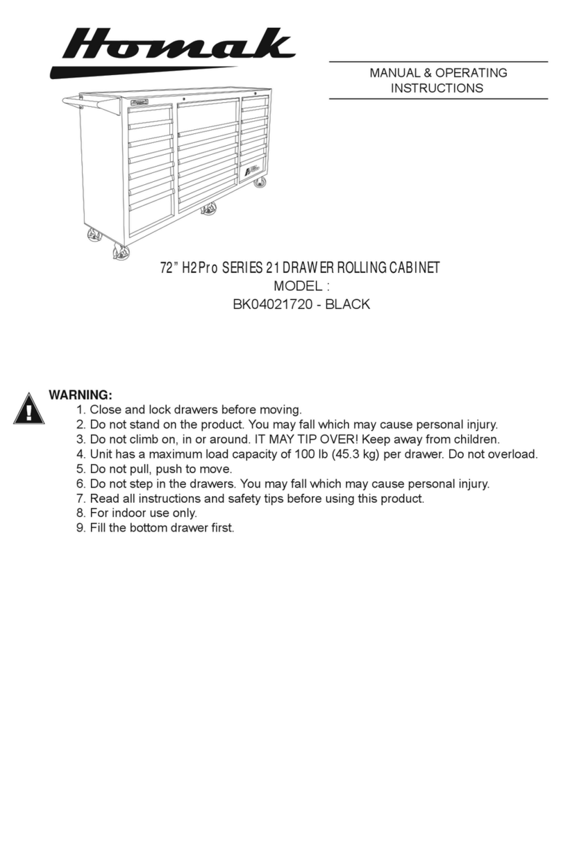 Homak H2Pro Series Owner's manual & operating instructions