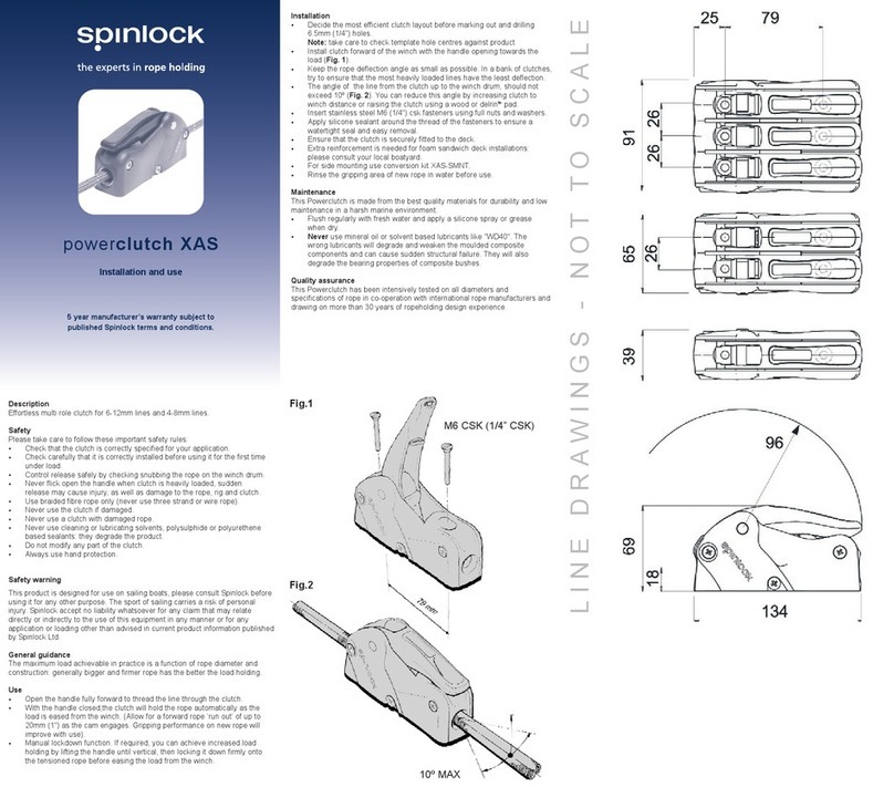 Spinlock XAS Series Installation & use