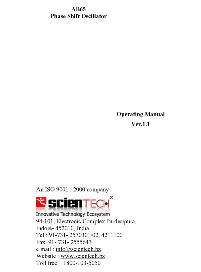 ScienTECH AB65 User manual