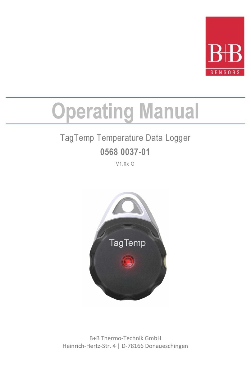 B+B Sensors TagTemp operating manual