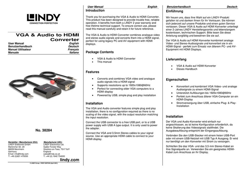 Lindy 38284 user manual