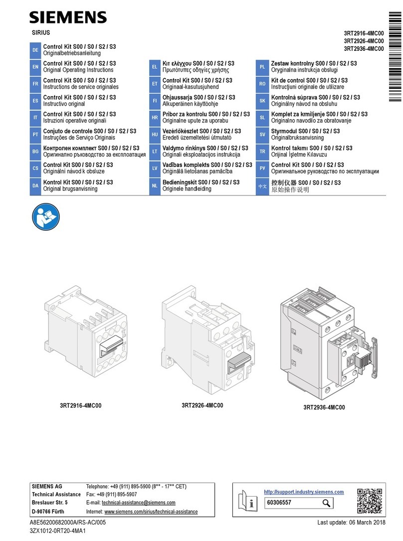 Siemens SIRIUS 3RT2916-4MC00 User manual