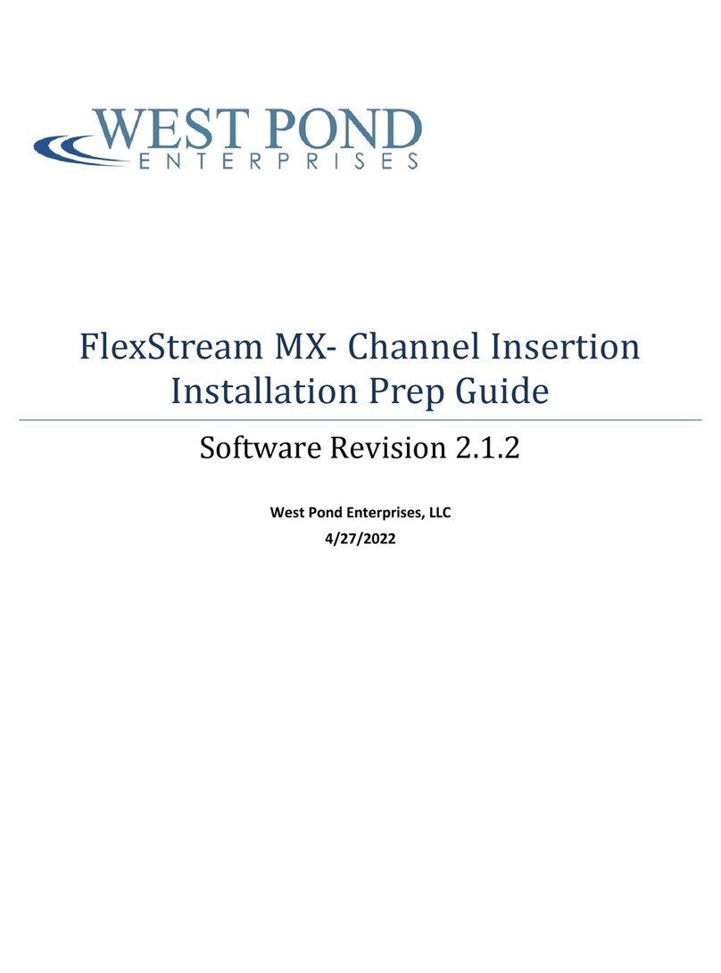West Pond Enterprises FlexStream MX installation guide West Pond Enterprises FlexStream MX installation guide