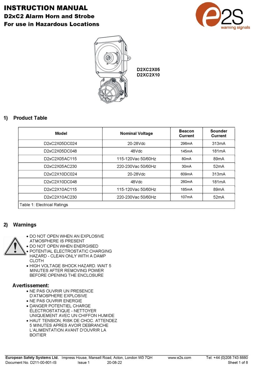 E2S D2xC2 Series User manual