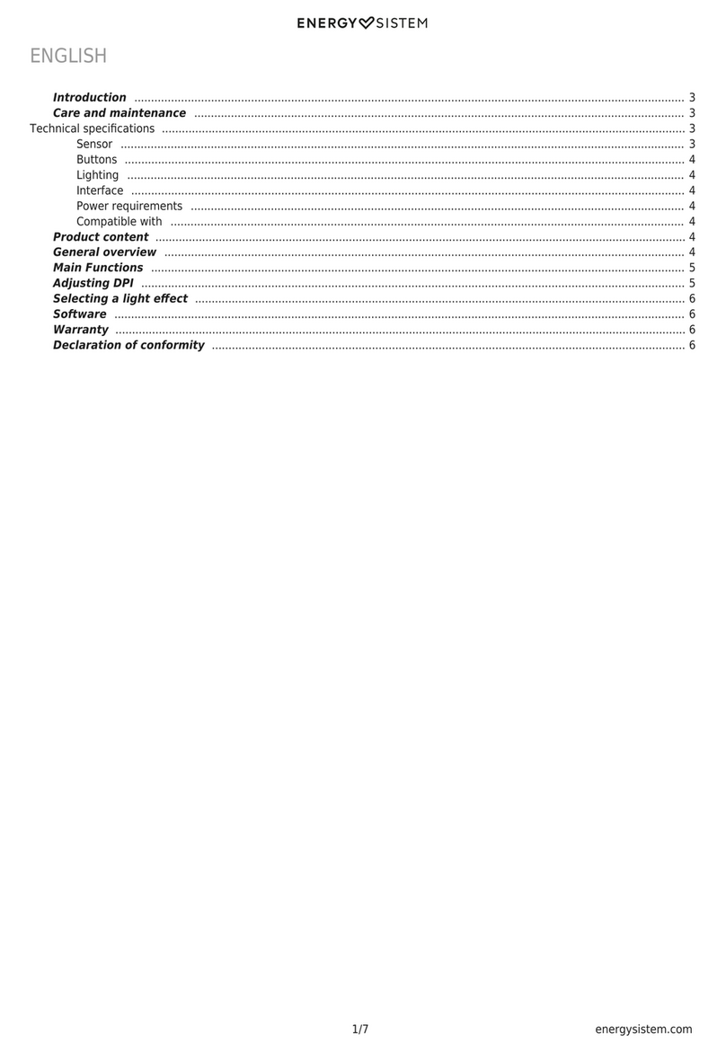 ENERGY SISTEM ESG M3 NEON User manual