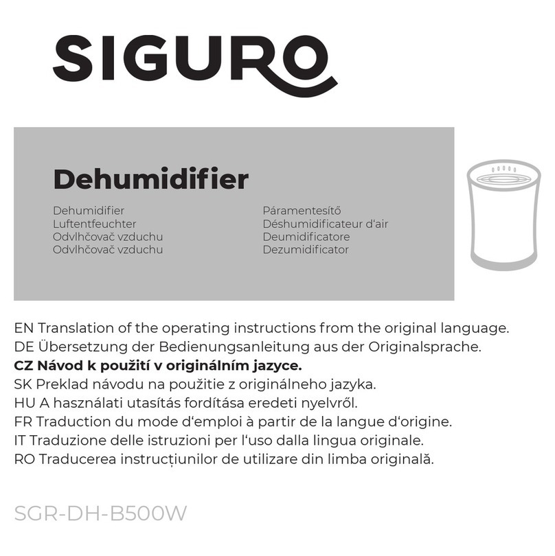 SIGURO SGR-DH-B500W Operating instructions