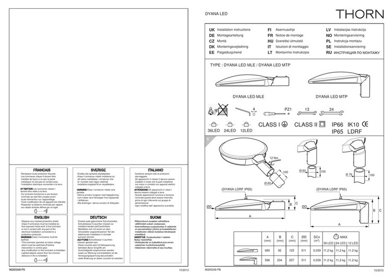 Thorn DYANA LED MLE Series User manual