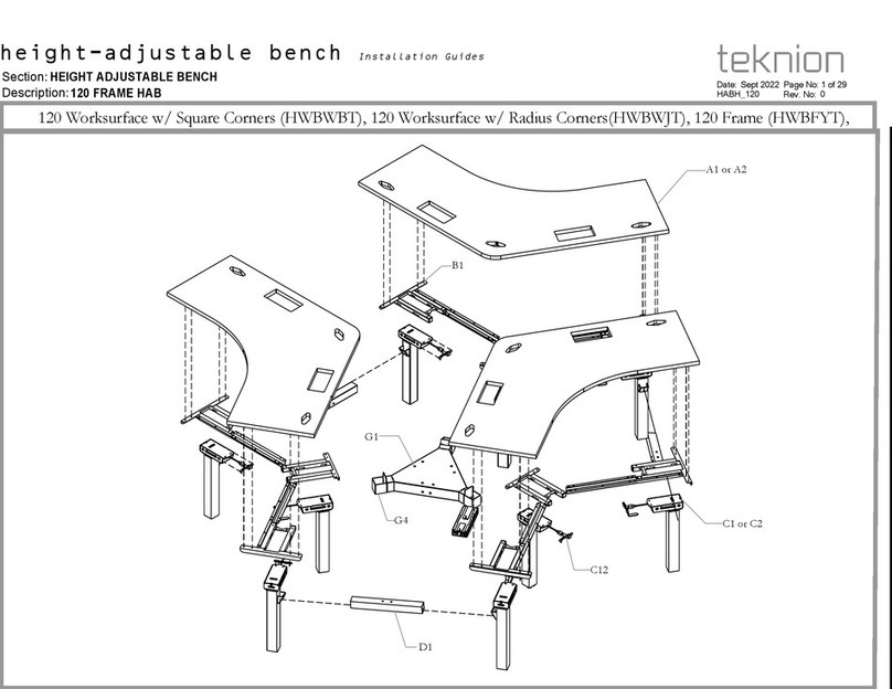 Teknion HWBWBT Operating and maintenance instructions