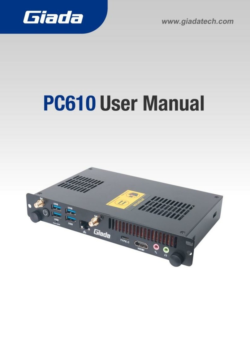 Giada PC610 user manual