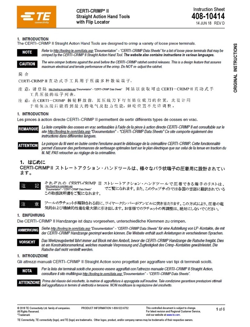 TE Connectivity CERTI-CRIMP II 2381707-1 instruction sheet TE Connectivity CERTI-CRIMP II 2381707-1 instruction sheet