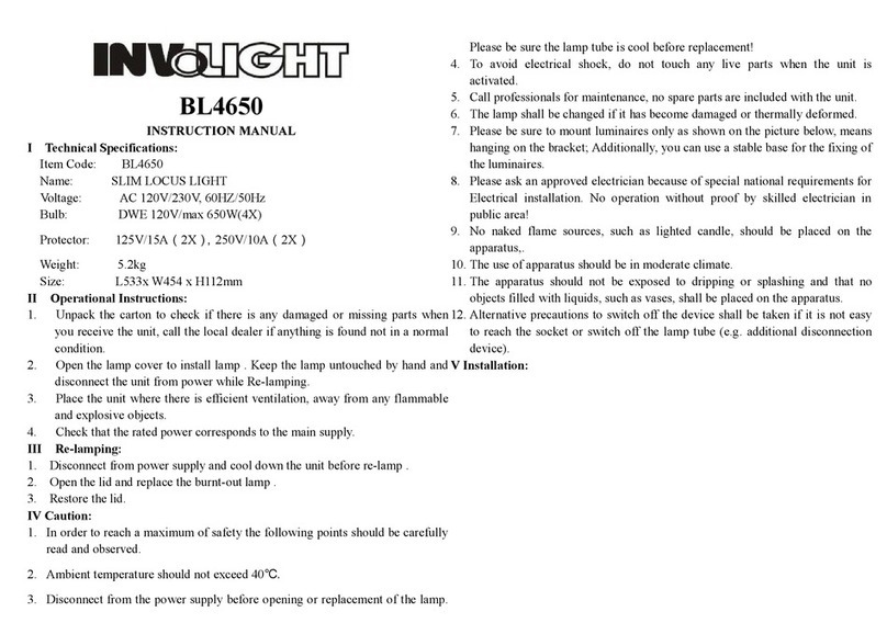 involight BL4650 instruction manual