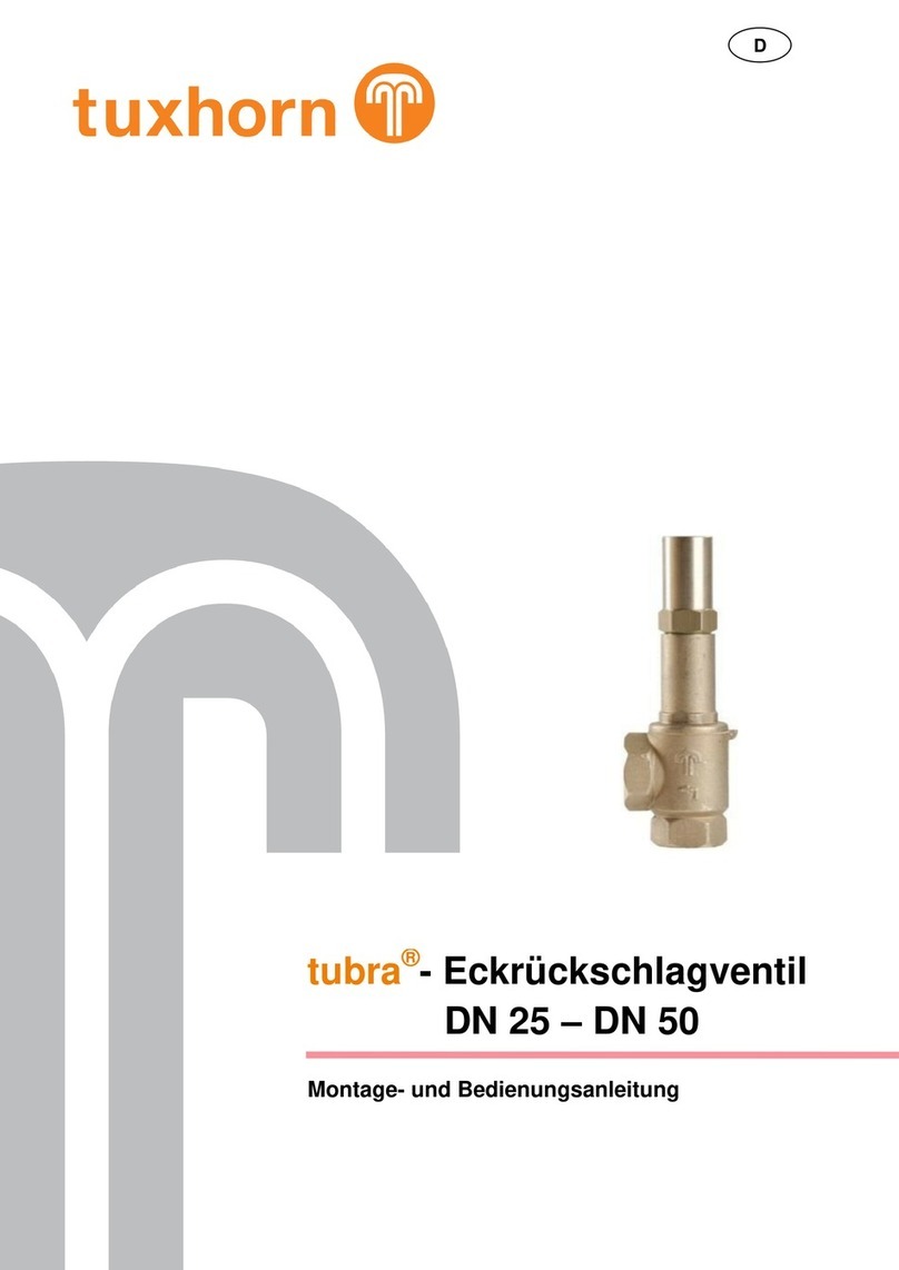 Tuxhorn tubra DN 25 Assembly and operating instructions Tuxhorn tubra DN 25 Assembly and operating instructions