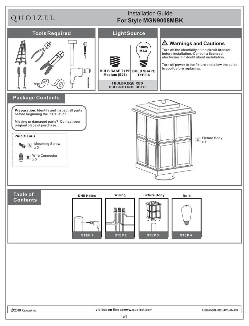 Quoizel MGN9008MBK User manual