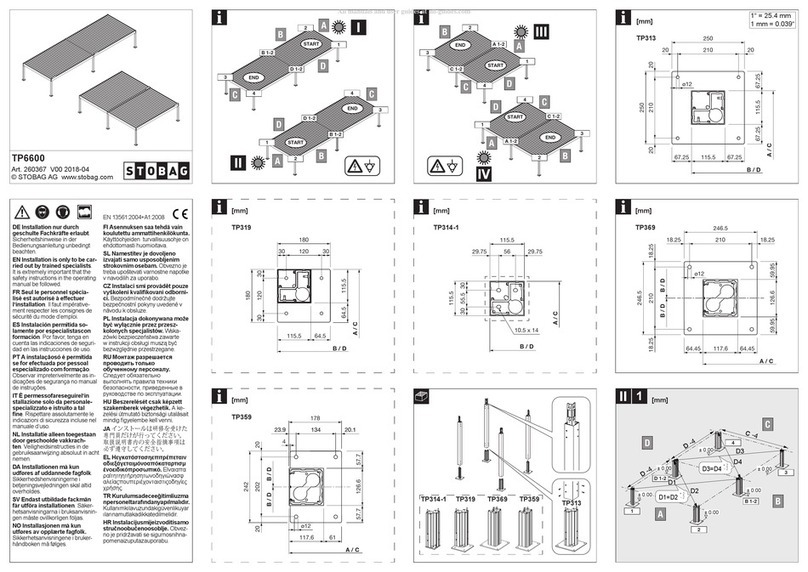 Stobag TP6600 Assembly instructions Stobag TP6600 Assembly instructions