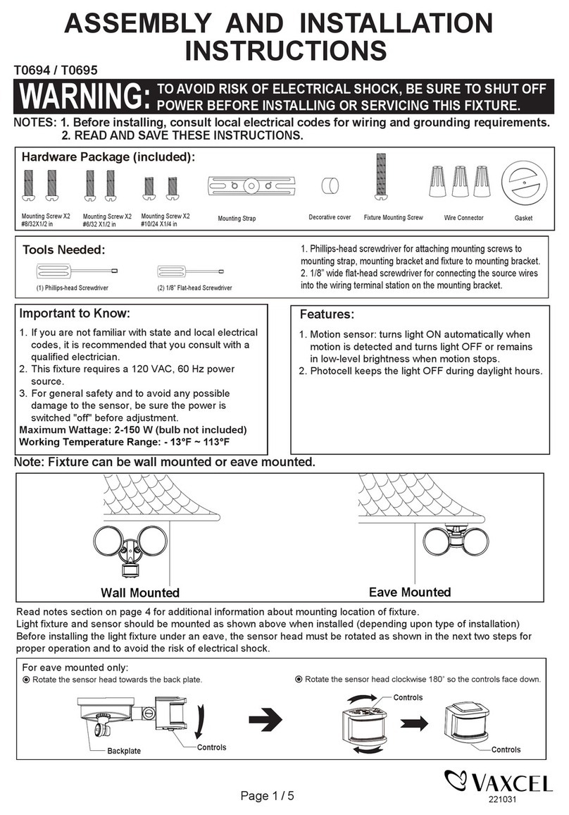 Vaxcel T0694 Instruction manual