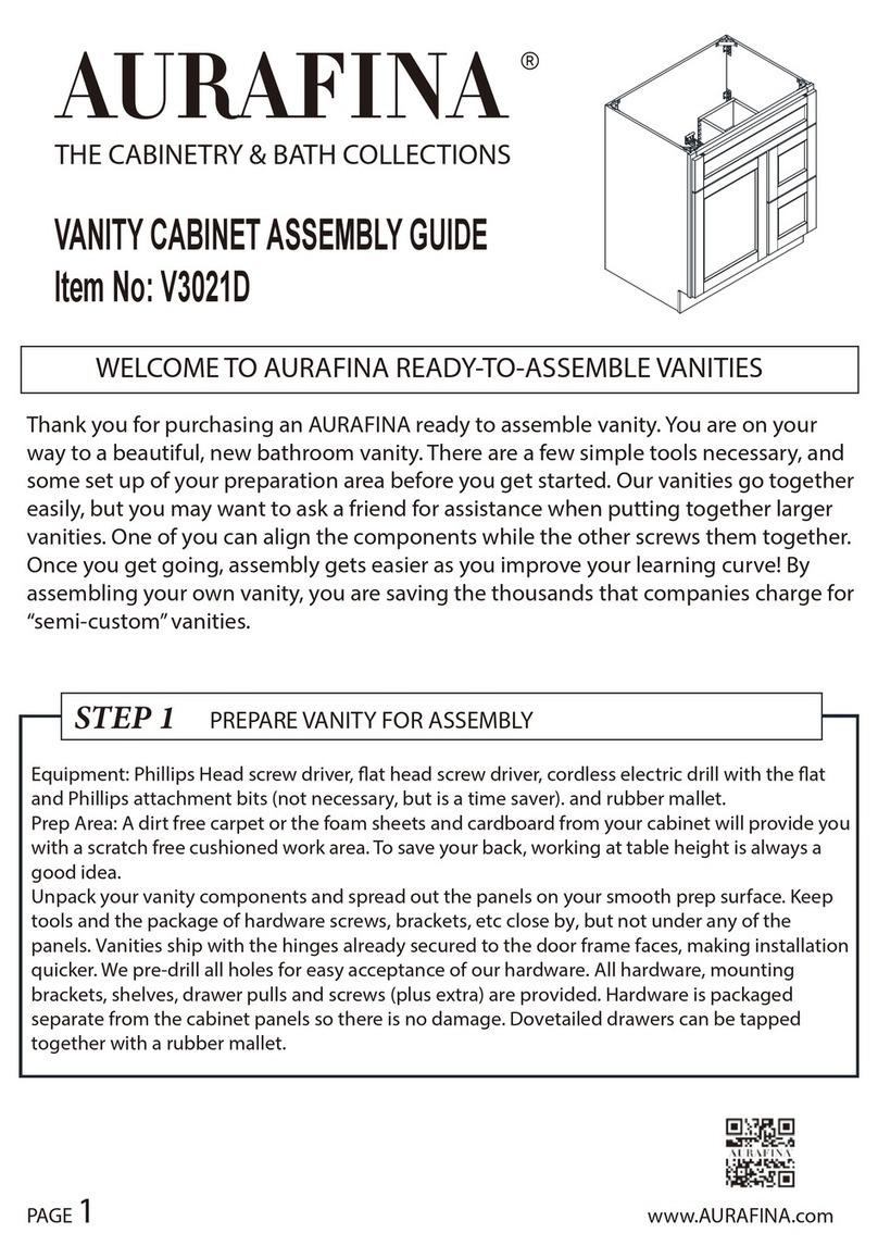 AURAFINA V3021D Assembly guide AURAFINA V3021D Assembly guide