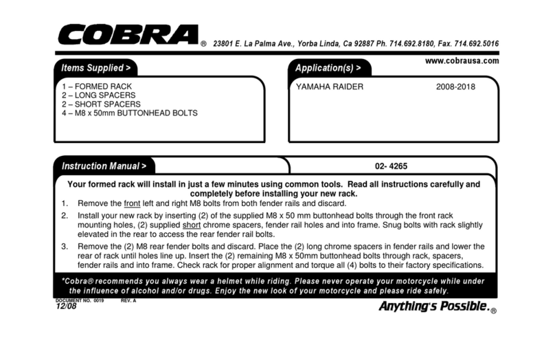 Cobra 02-4265 User manual