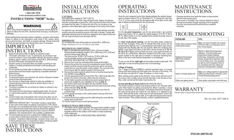 Momento MOR Series User manual