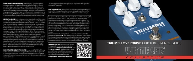 Wampler Collective Triumph Overdrive User manual