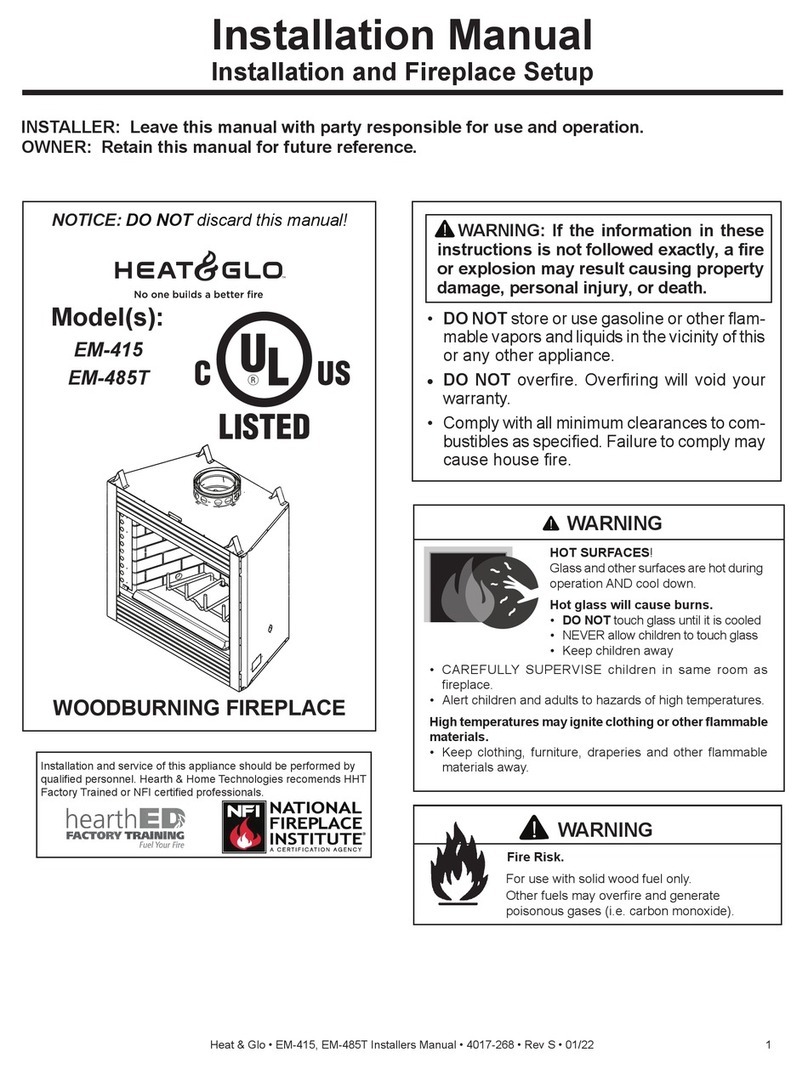 Hearth and Home Technologies Heat & Glo EM-415 User manual Hearth and Home Technologies Heat & Glo EM-415 User manual