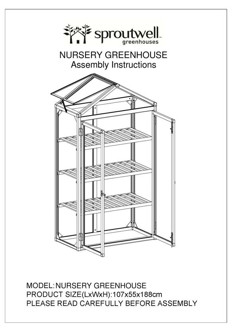 Sproutwell NURSERY GREENHOUSE User manual Sproutwell NURSERY GREENHOUSE User manual