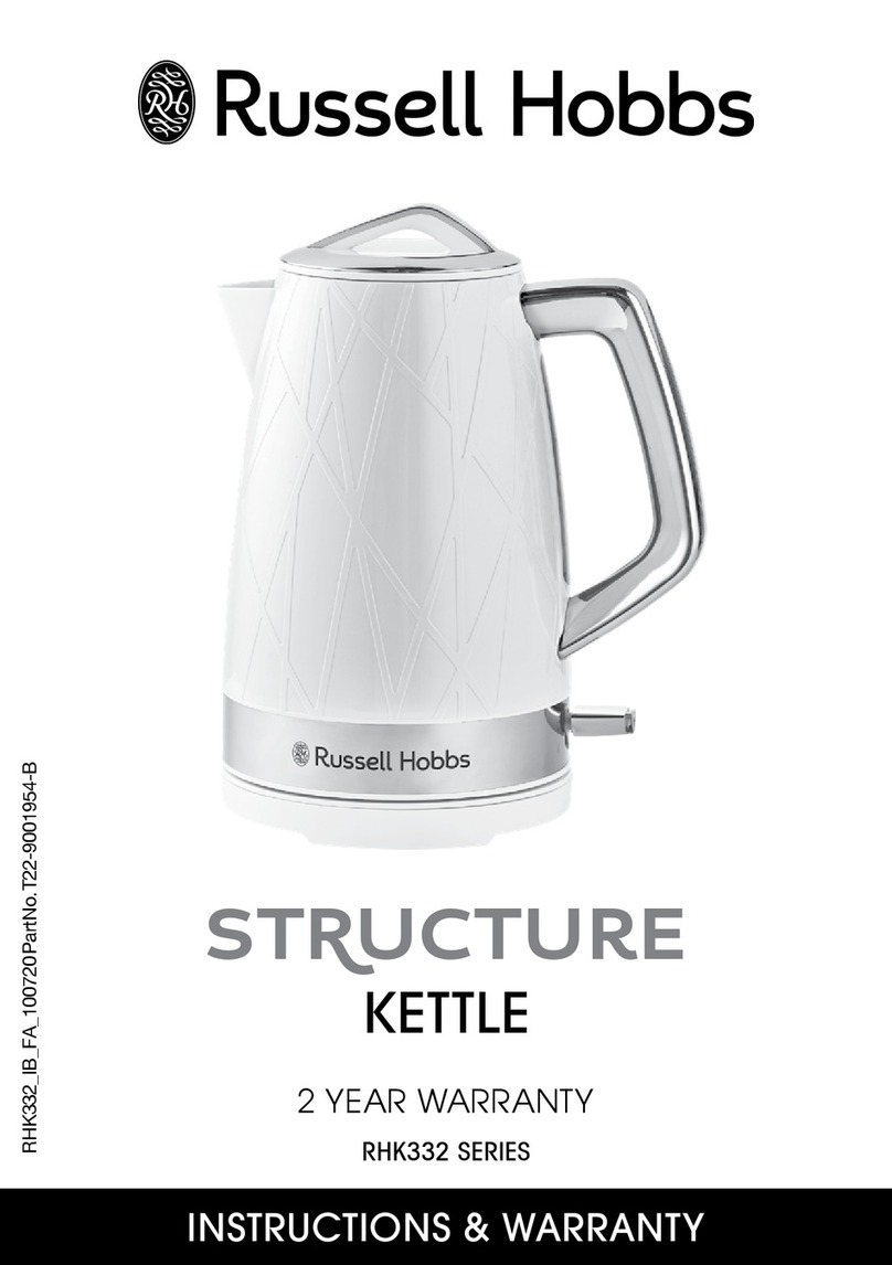 Russell Hobbs Structure RHK332 Series Installation guide Russell Hobbs Structure RHK332 Series Installation guide