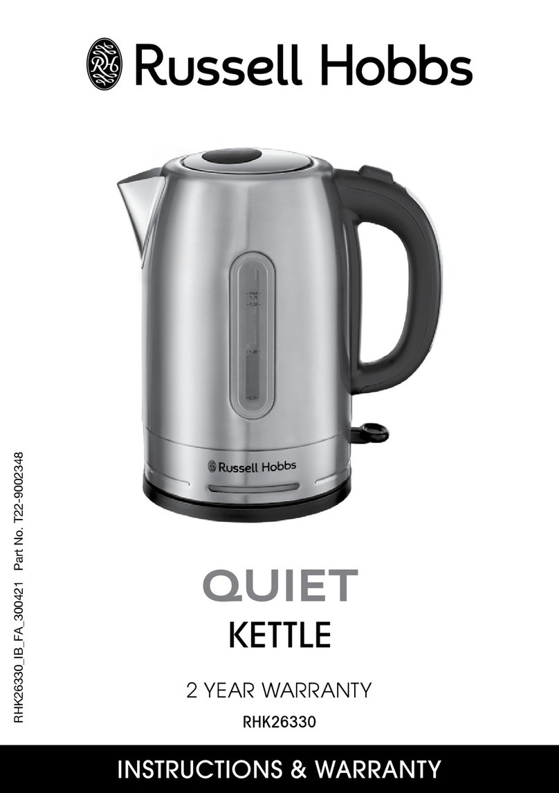 Russell Hobbs Quiet RHK26330 Installation guide