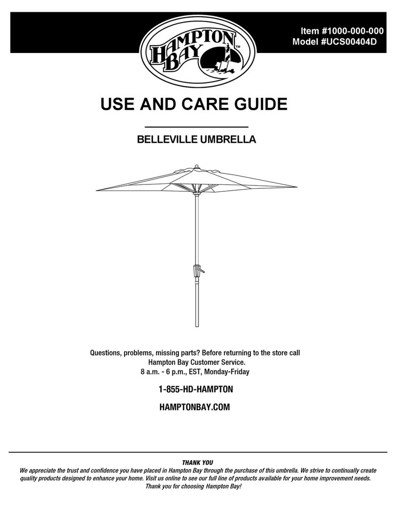 HAMPTON BAY BELLEVILLE UCS00404D Use and care guide HAMPTON BAY BELLEVILLE UCS00404D Use and care guide
