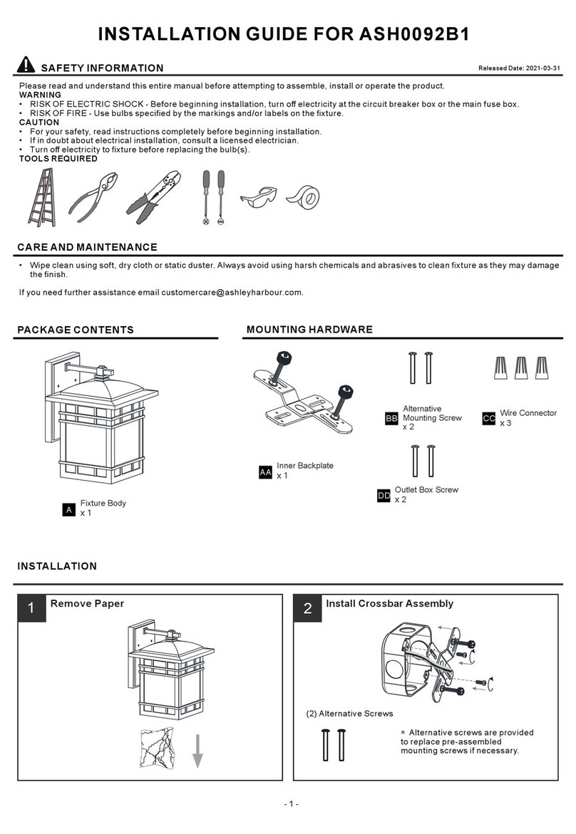 Quoizel ASH0092B1 User manual