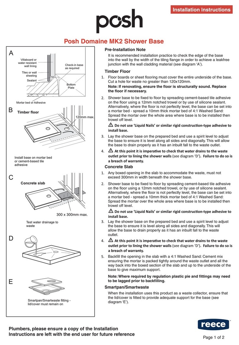 Reece Posh Domaine MK2 installation instructions