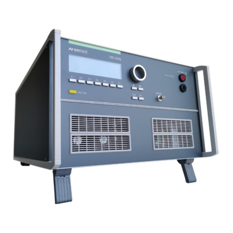 EMTEST VDS 200Q10 Series User manual