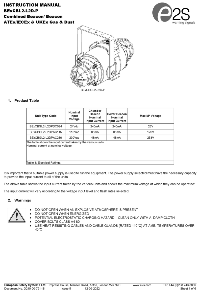 E2S BExCBL2-L2D-P User manual