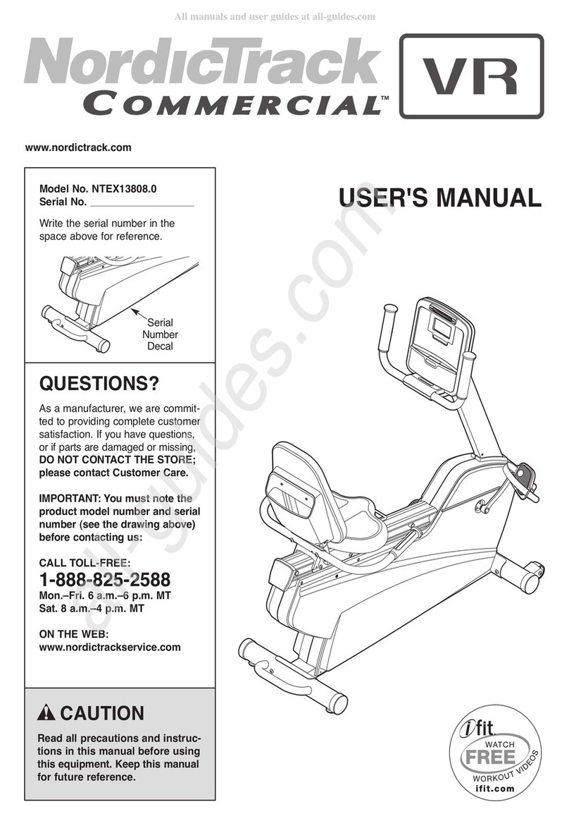 NordicTrack COMMERCIAL VR user manual
