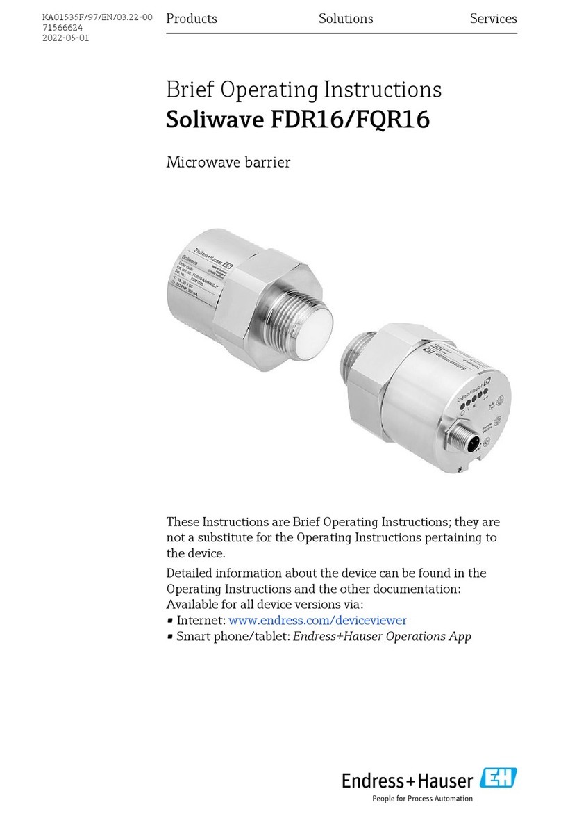Endress+Hauser Soliwave FDR16 Brief operating instructions