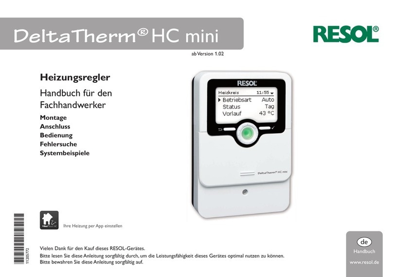 Resol DeltaTherm HC mini User manual