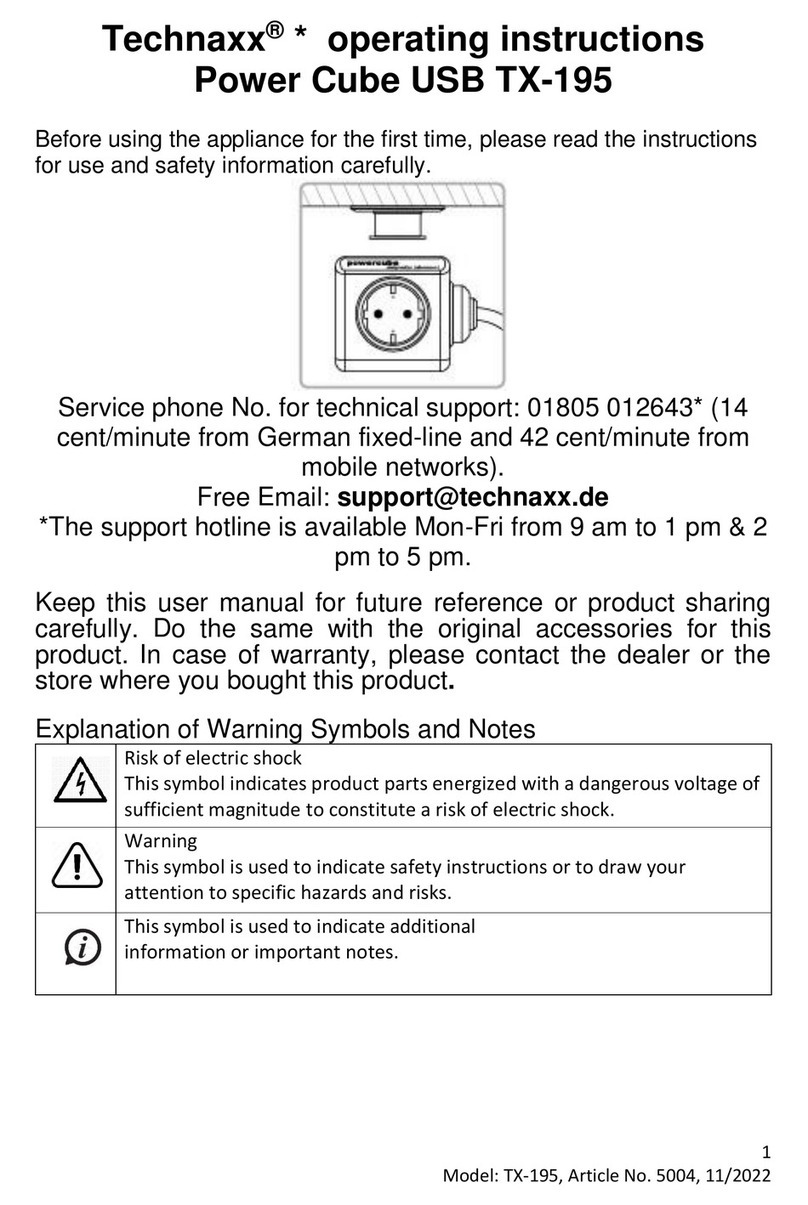 Technaxx Power Cube TX-195 operating instructions