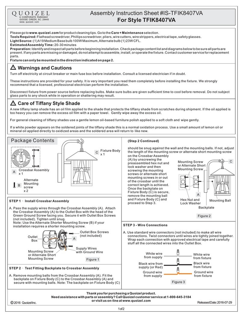 Quoizel Inglenook TFIK8407VA Mounting instructions