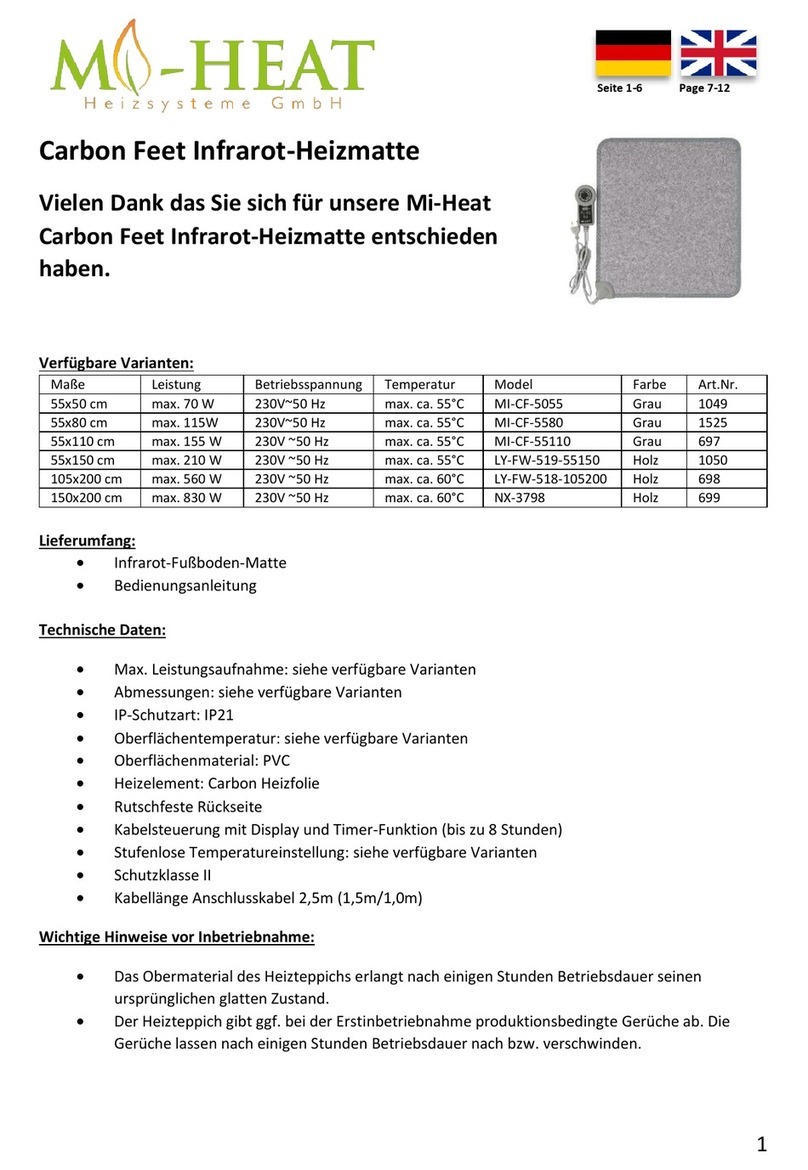 Mi-Heat Heizsysteme MI-CF-5580 manual