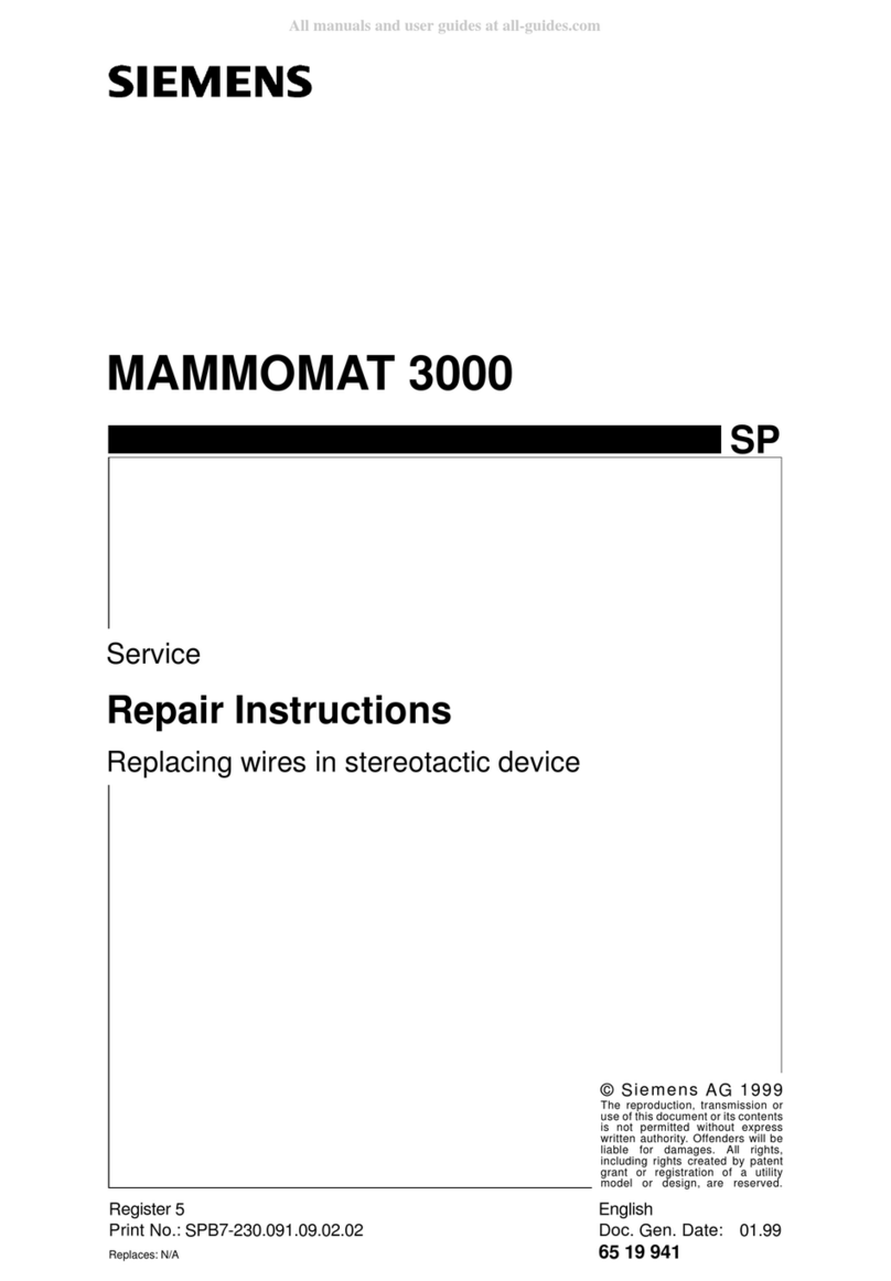 Siemens MAMMOMAT 3000 Setup guide